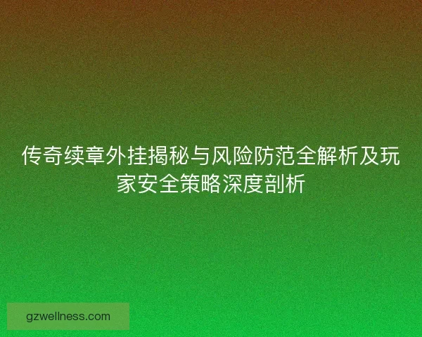 传奇续章外挂揭秘与风险防范全解析及玩家安全策略深度剖析
